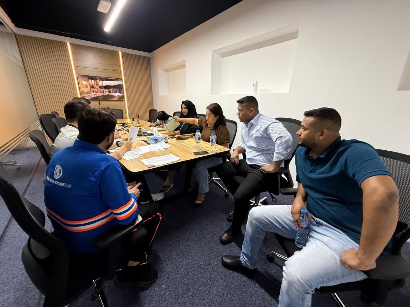 FishMarket.ai team meeting inside office conference room